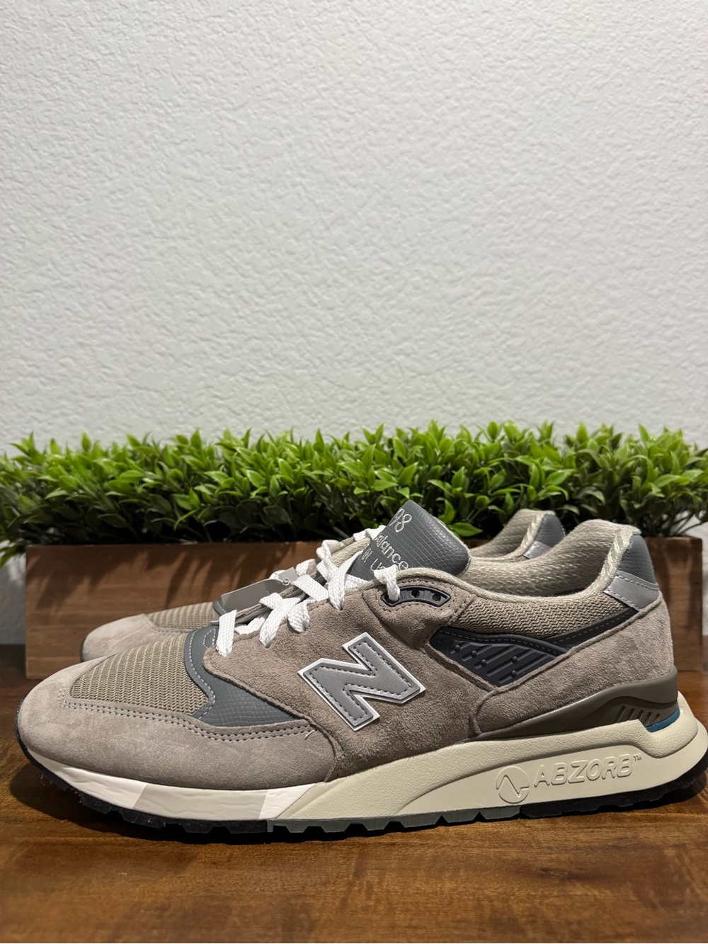 New Balance 998 Made In USA Gray Suede Casual Sneakers U998GR Men’s Size 13 D - Picture 2 of 10